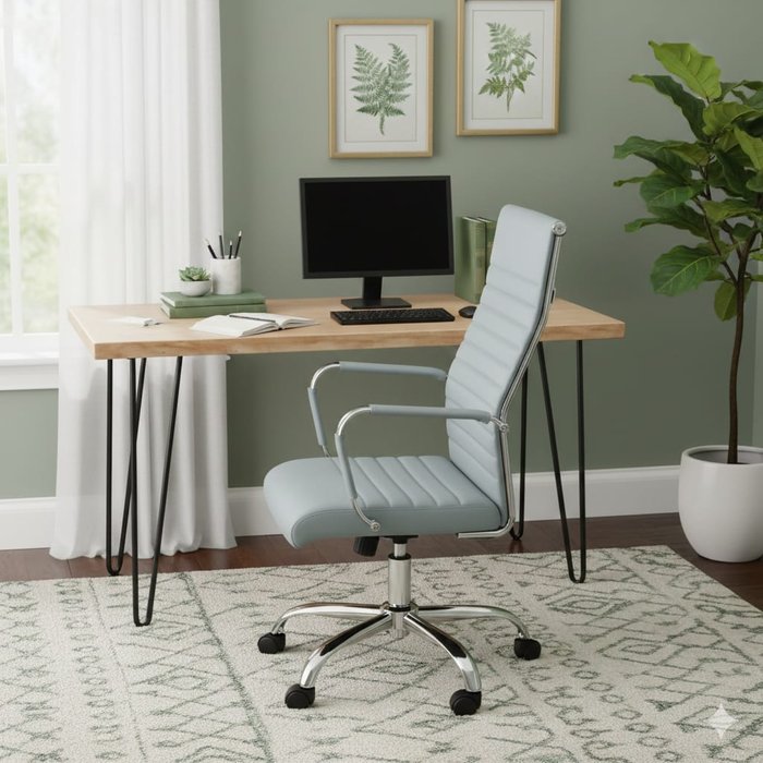 Silla oficina essenza ergonómica gris claro altura ajustable 120kg