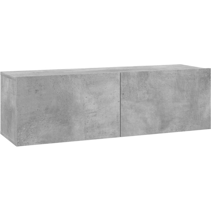 Mueble tv aglomerado gris hormigón 100x30x30 cm