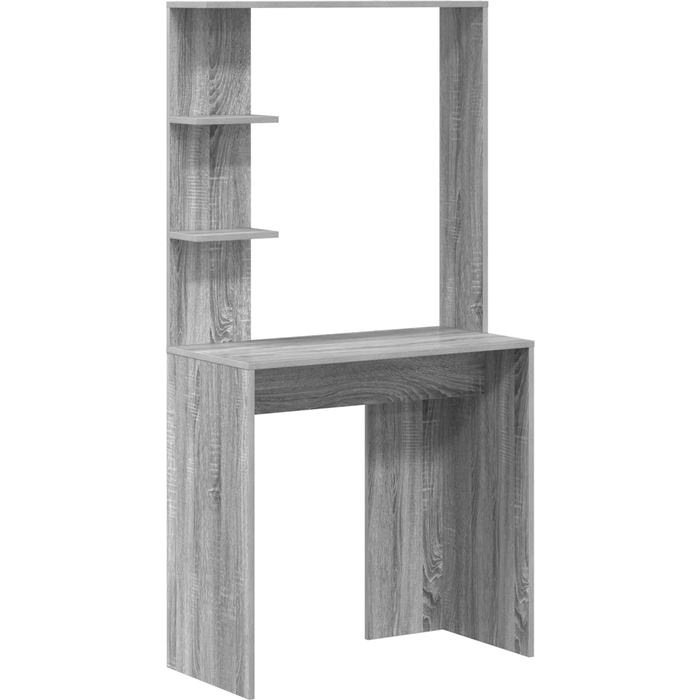 Escritorio gris para computadora gris sonoma madera resistente cfw99579