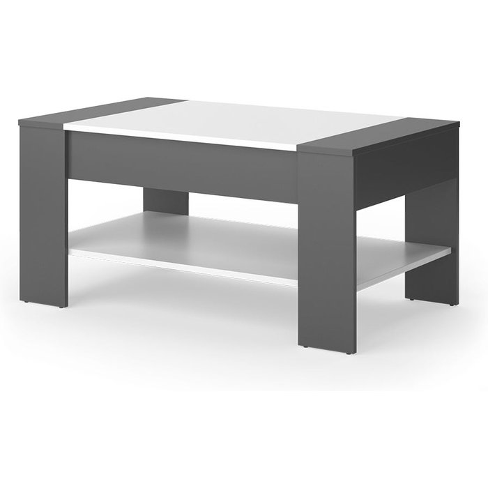 Vicco mesa de centro august, antracita/blanco, 99.6 x 58.8 cm con cajón
