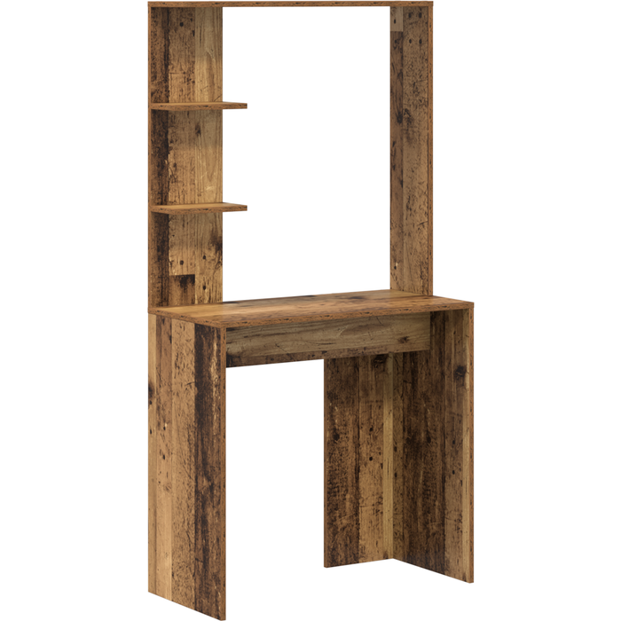 Escritorio marrón madera vieja madera recuperada sólida mediano cfw20958