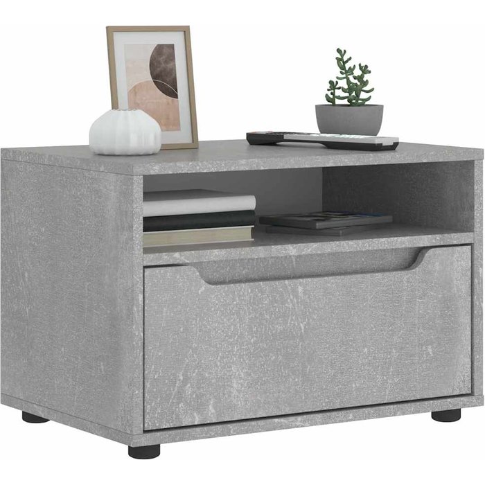 Mueble de tv visnes, gris hormigón, 60x40x38 cm, madera de ingeniería