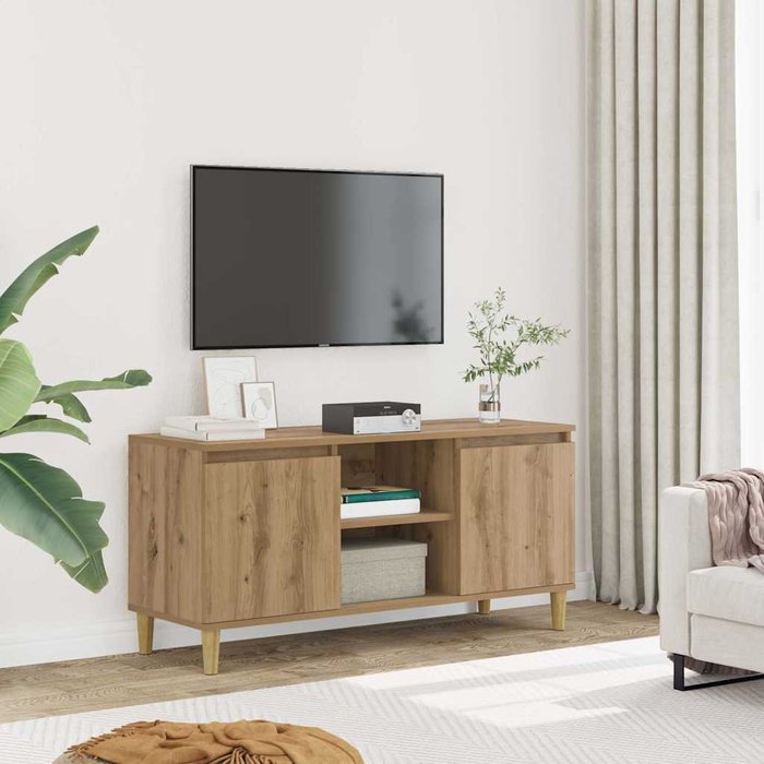 Mueble para tv madera de ingeniería roble artisan 102x35x50 cm vidaxl