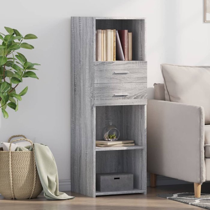 Vidaxl aparador alto madera de ingeniería gris sonoma 40x42,5x124 cm