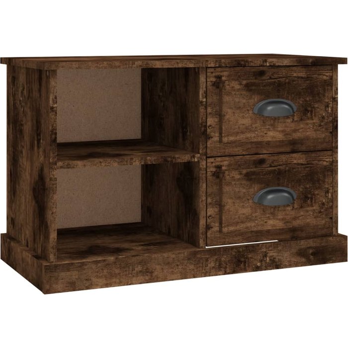 Mueble tv roble ahumado 73x35,5x47,5 cm madera contrachapada