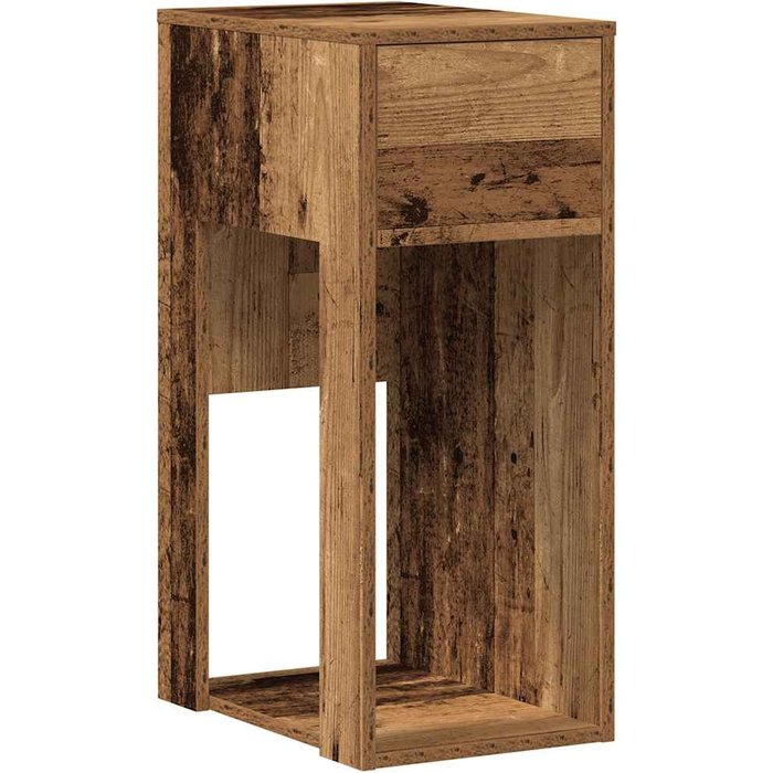 Torre de ordenador con cajón en madera antigua 30x44x74 cm - comfortxl