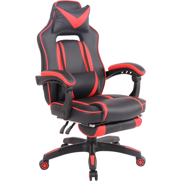 Silla de oficina con calefacción negro/rojo