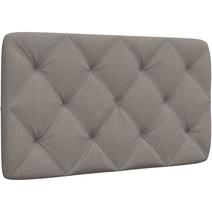 Cabecero de cama acolchado tela gris taupé 90 cm