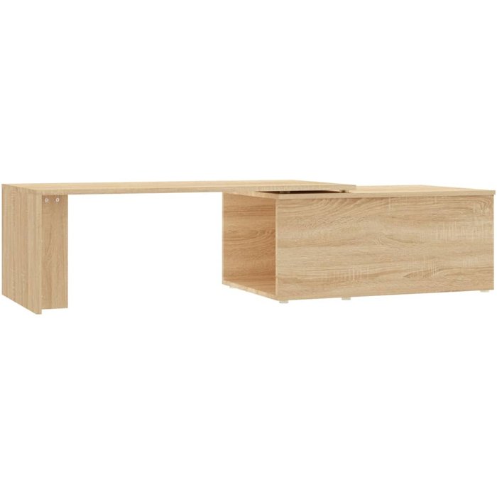 Mesa de centro madera contrachapada color roble 150x50x35 cm - comfortxl