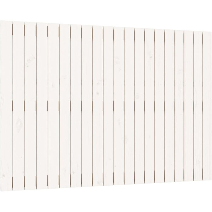 Cabecero de cama pared madera maciza pino blanco 127,5x3x90 cm - comfortxl