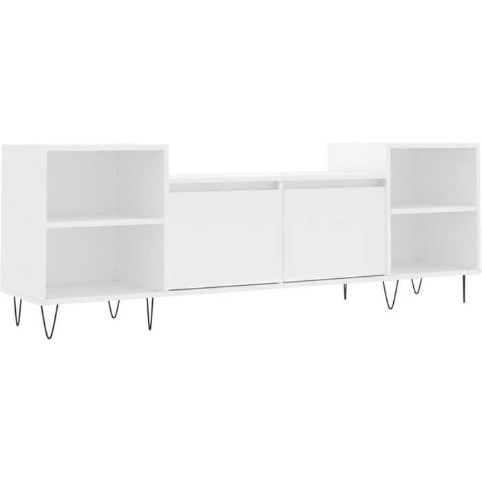 Mueble tv blanco 160x35x55 cm madera contrachapada