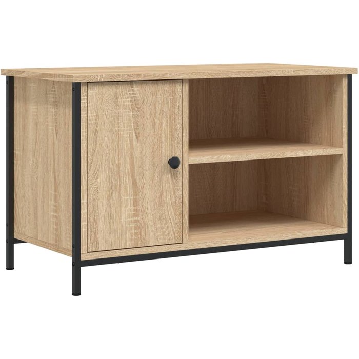 Mueble de tv de contrachapado de roble sonoma 80x40x50 cm - comfortxl