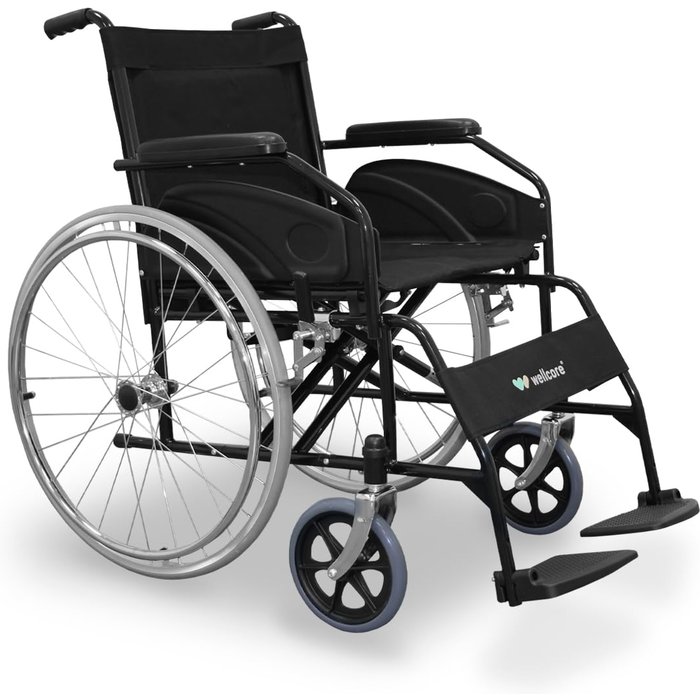 Silla de ruedas plegable de acero wellcore