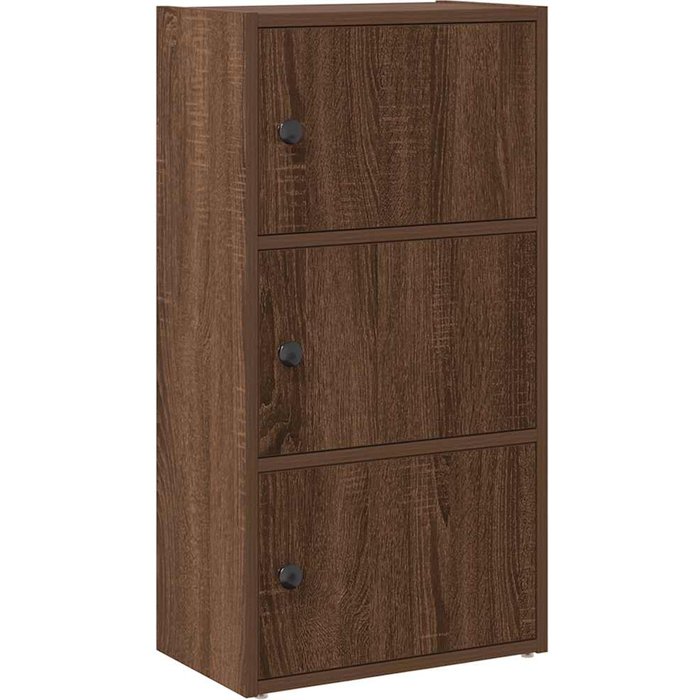 Estantería de madera de ingeniería marrón roble 40x24x77 cm – comfortxl