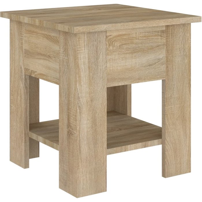 Mesa de centro de madera de ingeniería de roble sonoma 40x40x42 cm