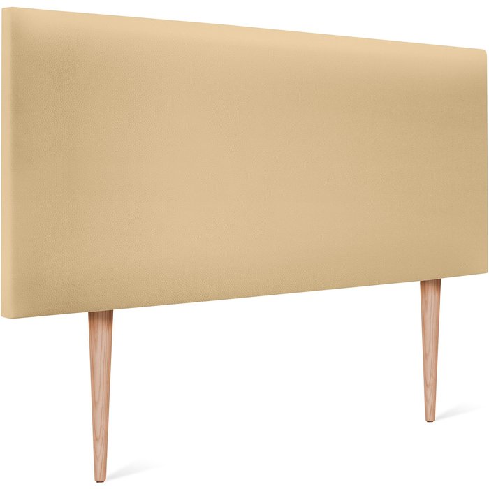 Dhome cabecero de polipiel liso 95x105cm con patas camas 90 - vainilla