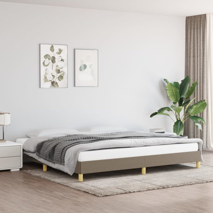 Maison exclusive - cama sin colchón tela gris taupe 200x200 cm