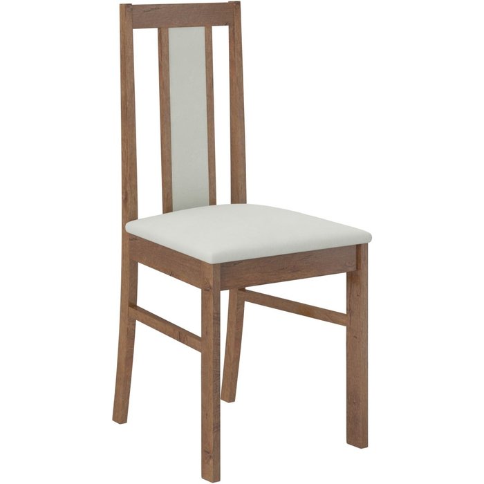 Silla de madera marrón y tela de tela 34 colores louiza-tejido 27118