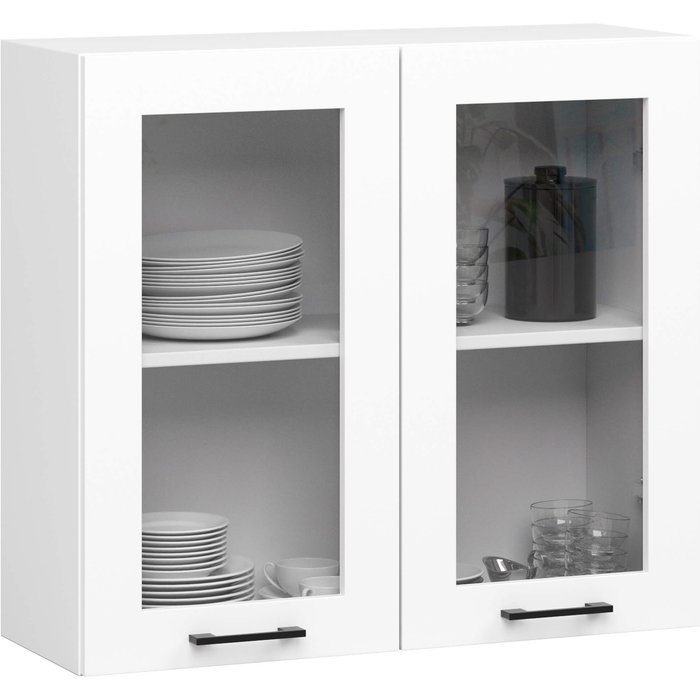 Vitrina de cocina colgante alta akord blanco 80 cm 2 puertas 80x30,5x72 cm