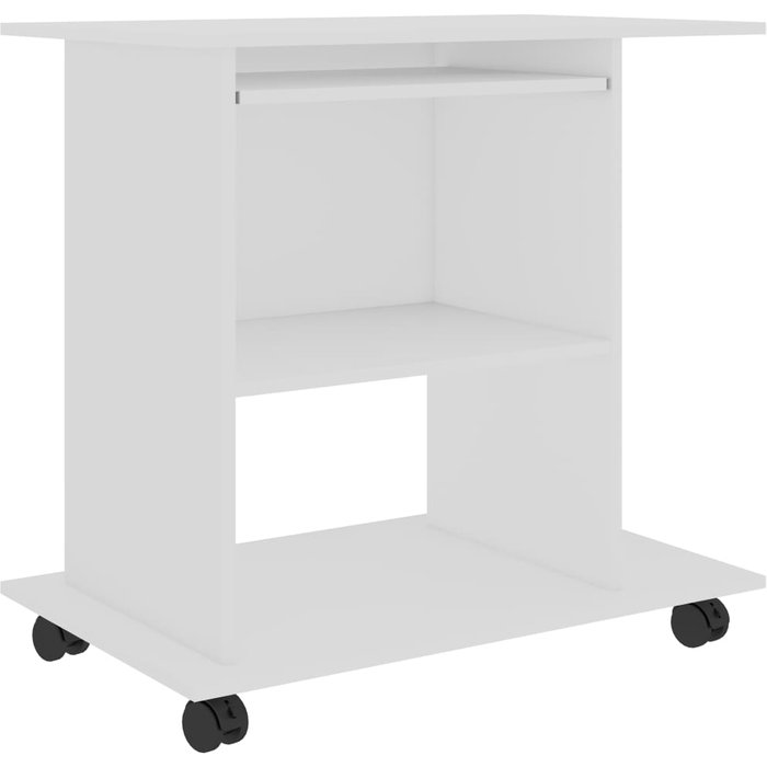 Mesa de ordenador madera contrachapada blanco 80x50x75 cm - comfortxl