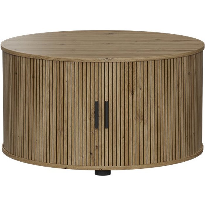 Vicco mesa de centro selva, roble, 80 x 80 cm con puerta corredera