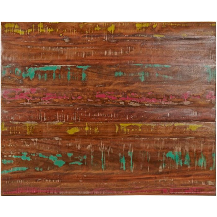 Tablero rectangular de 90x80x2,5 cm fabricado en madera maciza reciclada.