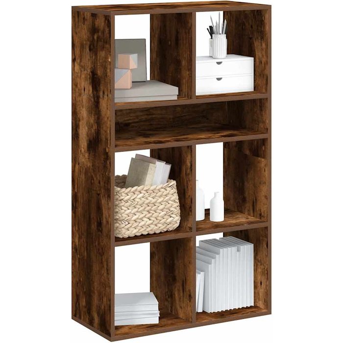 Librería de roble ahumado 66x31x112 cm madera de ingeniería