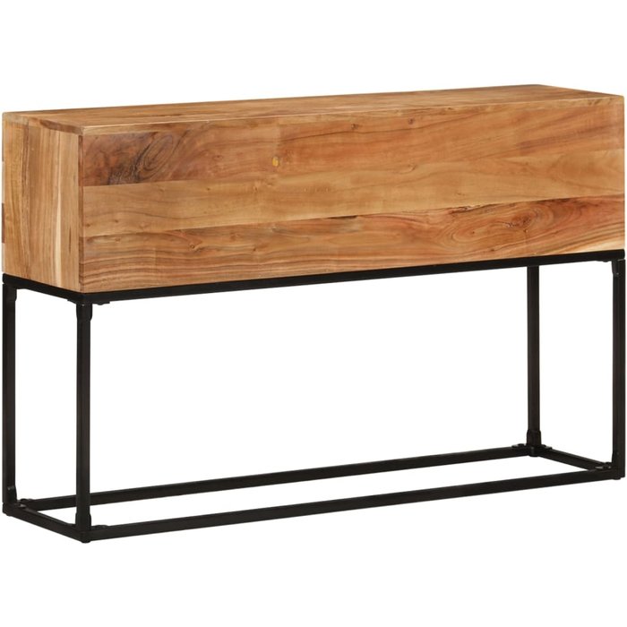 Mesa consola de madera maciza de acacia 120x30x75 cm