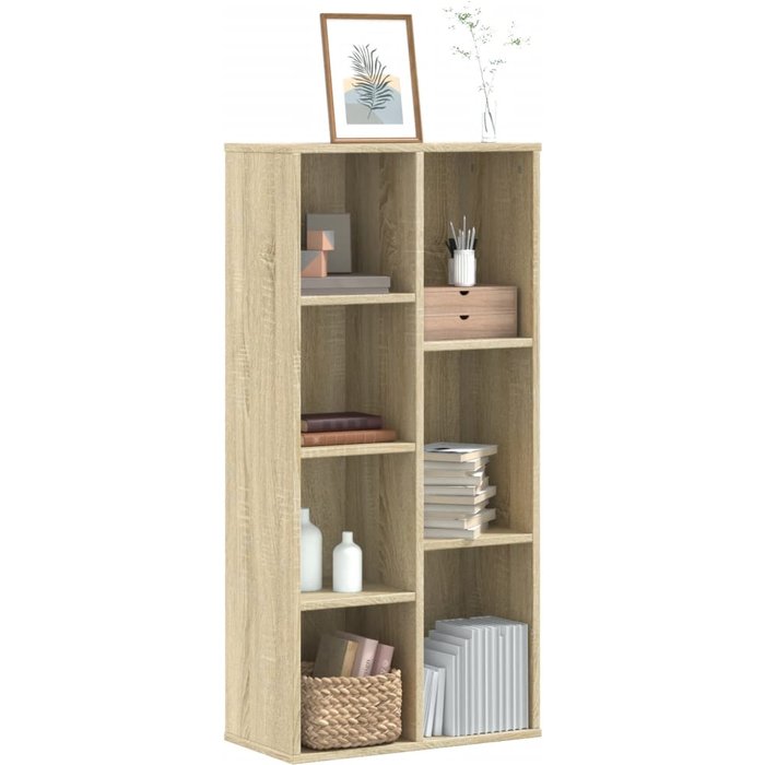 Librería sonoma de roble, 50x25x105 cm, madera de ingeniería. - pangivo