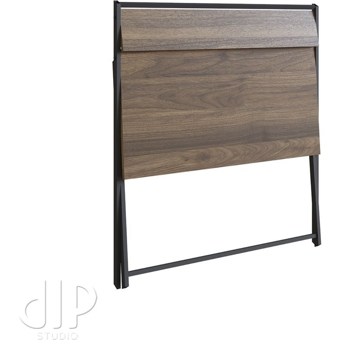 Mesa escritorio diseño plegable negro/miel 90x93x51 cm