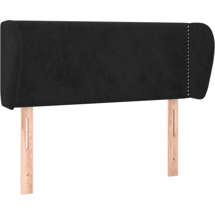 Cabecero cama - mueble cabecero de terciopelo negro 103x23x78/88 cm