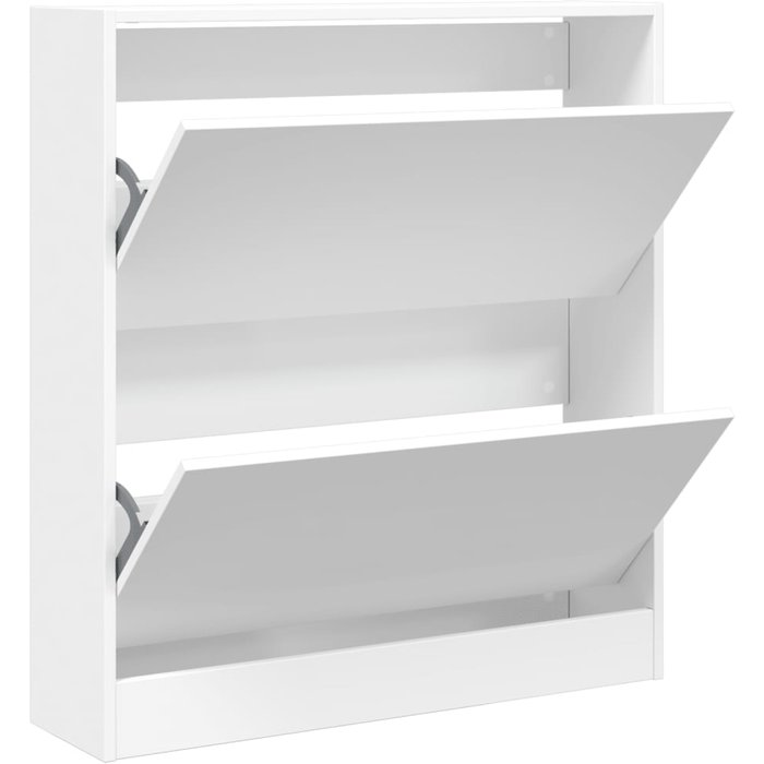 Zapatero de madera de ingeniería blanco 80x21x87,5 cm - comfortxl