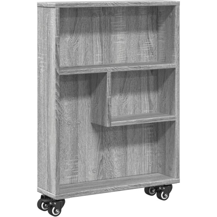 Carrito de almacenaje estrecho madera gris sonoma 48x13x68 cm – comfortxl