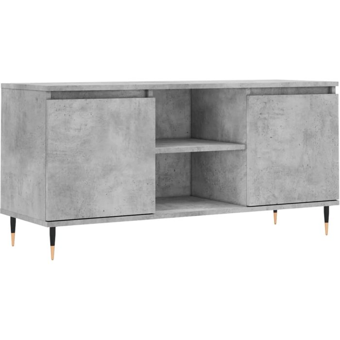 Mueble tv de madera laminada gris hormigón 104x35x50 cm - comfortxl