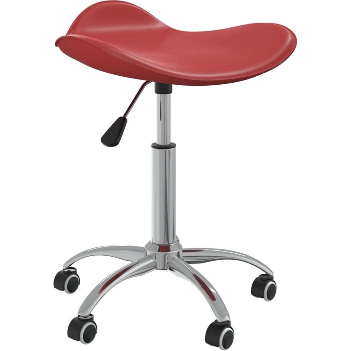 Silla de oficina de cuero sintético rojo vino tinto — comfortxl