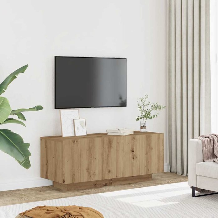 Mueble de tv madera de ingeniería roble artisan 100x35x40 cm