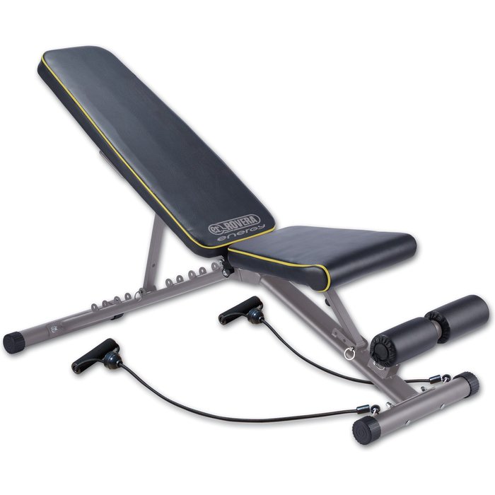 Banco de pesas plegable y ajustable multifuncional y abdominal energy