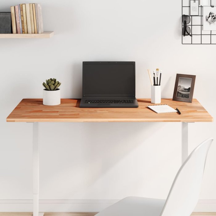 Tablero rectangular de madera maciza de haya de 100x50x1,5 cm.