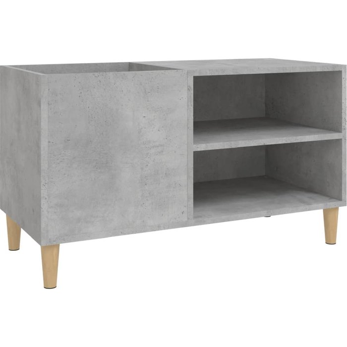 Mueble discos madera contrachapada gris hormigón 84,5x38x48 cm – comfortxl