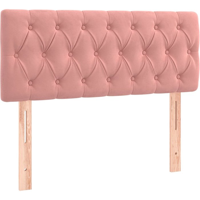 Cabecero cama - mueble cabecero de terciopelo rosa 100x7x78/88 cm