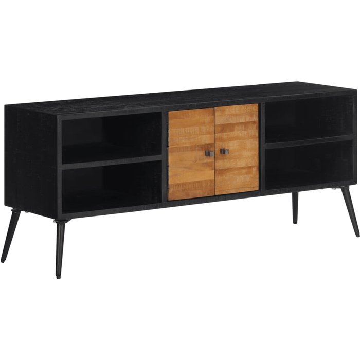 Vidaxl mueble de tv teca maciza reciclada 112x31x45 cm