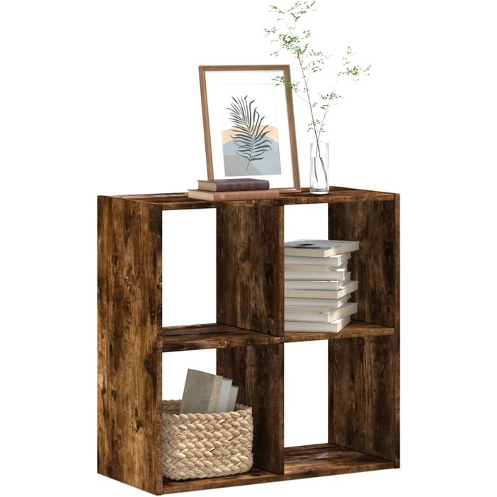 Librería de roble ahumado, 68,5 x 32 x 68,5 cm, madera de ingeniería. - pangivo