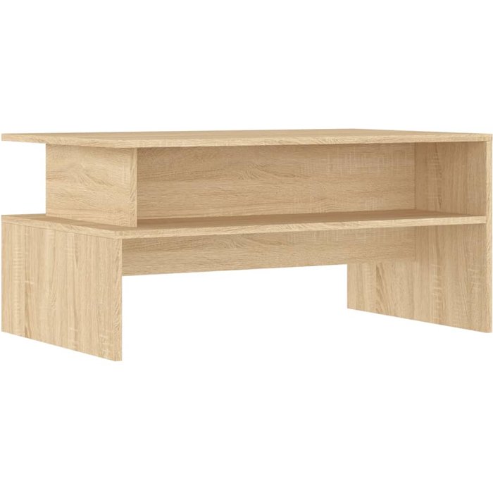 Mesa de centro madera de ingeniería roble sonoma 90x55x42,5 cm - comfortxl