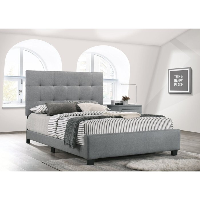 Cama de matrimonio con somier emily 135cm gris