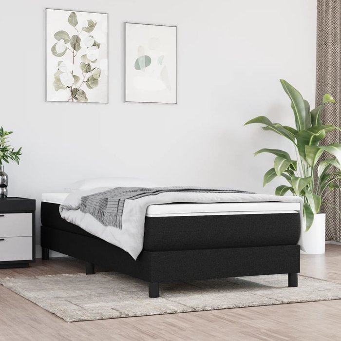 Maison exclusive - estructura de cama con somier tela negro 90x190 cm