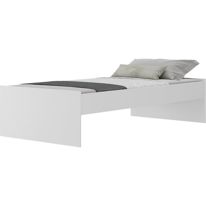 Cama individual blanco topacio