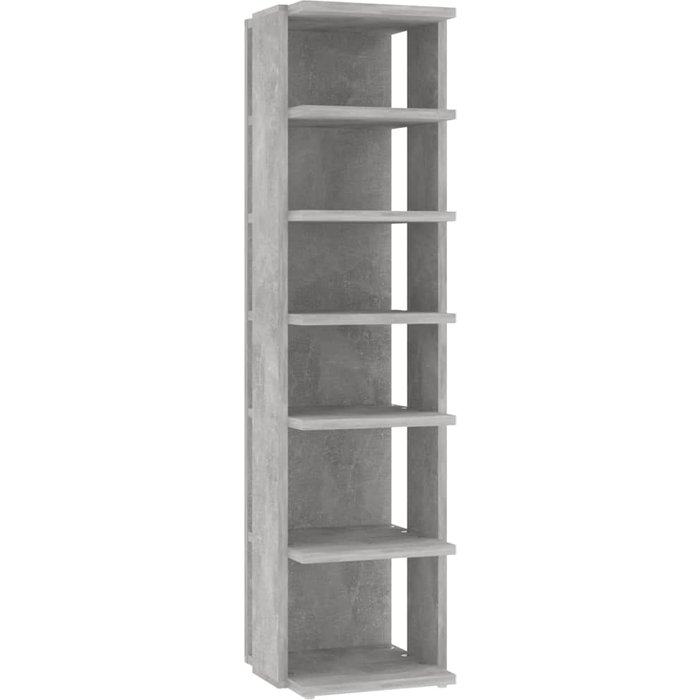 Zapatero de hormigón gris 27,5x27x102 cm - comfortxl