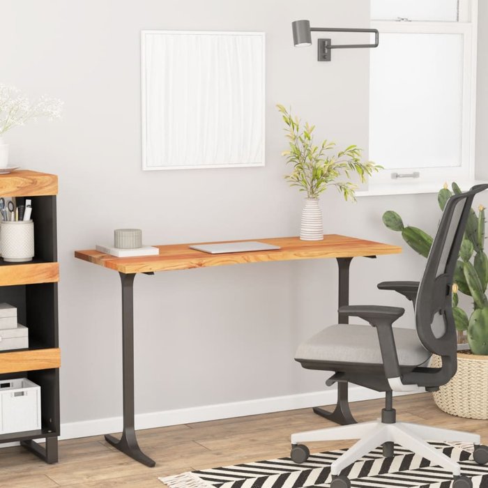 Tablero de escritorio 120x60x2,5 cm rectangular de madera maciza de acacia
