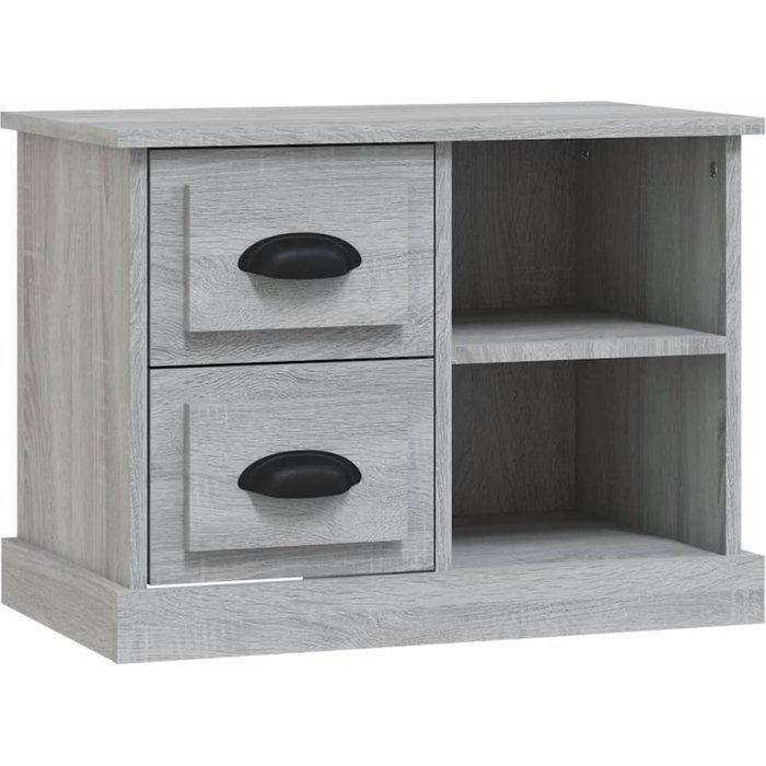 Mesita de noche,mesilla de noche gris sonoma 60x35,5x45 cm cfw10603