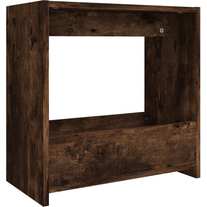 Mesa auxiliar madera contrachapada roble ahumado 50x26x50 cm - comfortxl